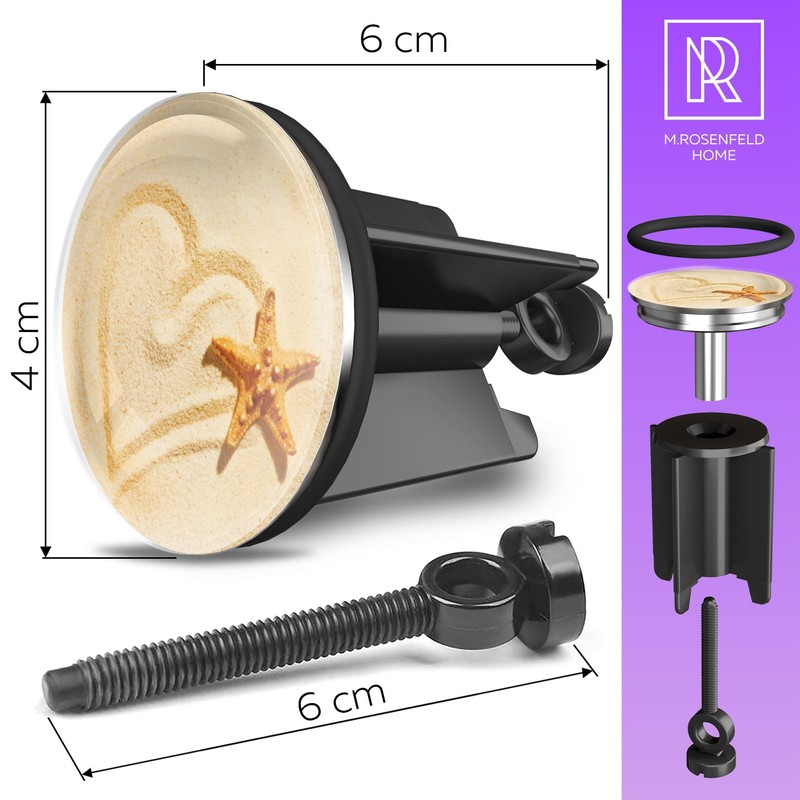 M. ROSENFELD HOME Universal Sink Plug 40 mm with Beach