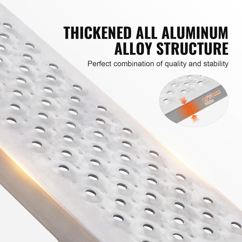 VEVOR Aluminum Ramps, 880 LBS Capacity 47.2" x 8.5" Loading