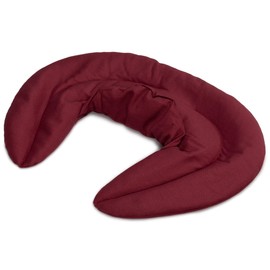 Nackenhörnchen mit Stehkragen weinrot - Kirschkernkissen - Nackenkissen Wärmekissen - Nacken-Heizkissen für Mikrowelle und Backofen