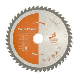 TWIN-TOWN HM Circular Saw Blade Wood 210 x 30 mm Z48, Reducing Ring 20 mm, Ideal for Lumber, Natural Wood, Hardwood, Formwood Fibreboard, Glued Wood for Sawing with Mitre Saw