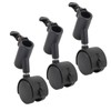360° Rotatable Quiet Light Stand Wheels, Pack of 3 Tripod