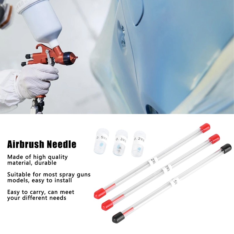 Airbrush Needles Replacement Parts with 0.2/0.3/0.5mm Nozzle for Airbrush Spray