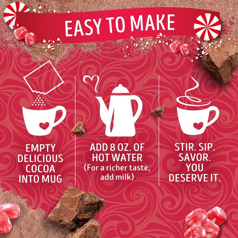 Swiss Miss Peppermint Flavored Hot Cocoa Mix, 6 Count Hot