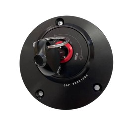 TDR Black Fuel Petrol Gas Cap Lockable Key Bolt Set For FZ1 FZ6 FZR750 FZR1000 R1 R6 Black 6061-T6 Aluminium