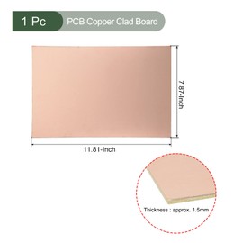 YOKIVE PCB Copper Clad Board FR4 Single Sided Blank Circuit Plates Great for Electronic Hobbies Etching Circuit Projects (300 mm x 200 mm x 1.5 mm)