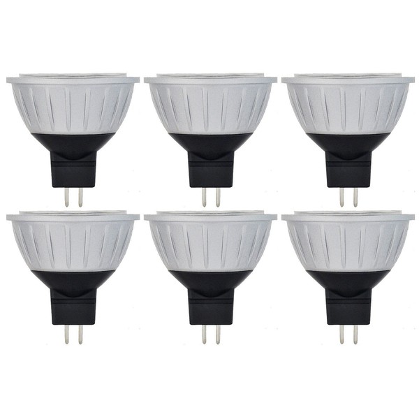 6 Qty. MR16EXN/827/LED 81070 LED MR16 8W 2700K Dimmable 40 GU5.3 ProLED Damp Location Silver/Dark Gray