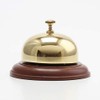 Hotel Bell WOOD LIH220-PB Hotel Bell with Wooden Stand (Brass