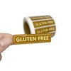 Gluten Free Labels,Food Allergies Warning Label Stickers for Food Package,2x0.5