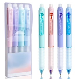 Xiaocanglan Xiaocanglan Radierbarer Kugelschreiber, 4 Stück Blau Tintenroller Radierbar Radierbare Stifte Kugelschreiber Radierbar, 0.5MM Radierbarer Tintenroller Studenten Geschenk Schule Bürobedarf Schulsachen