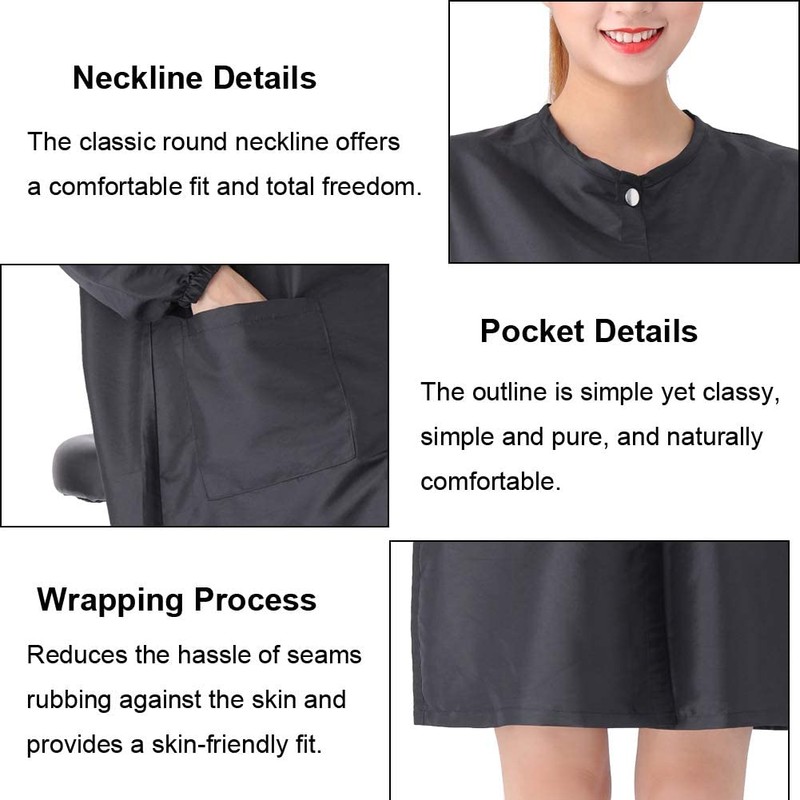 TILYIALA Professional Salon Smock Stylist Jacket Waterproof Hairdressing Cape Barber