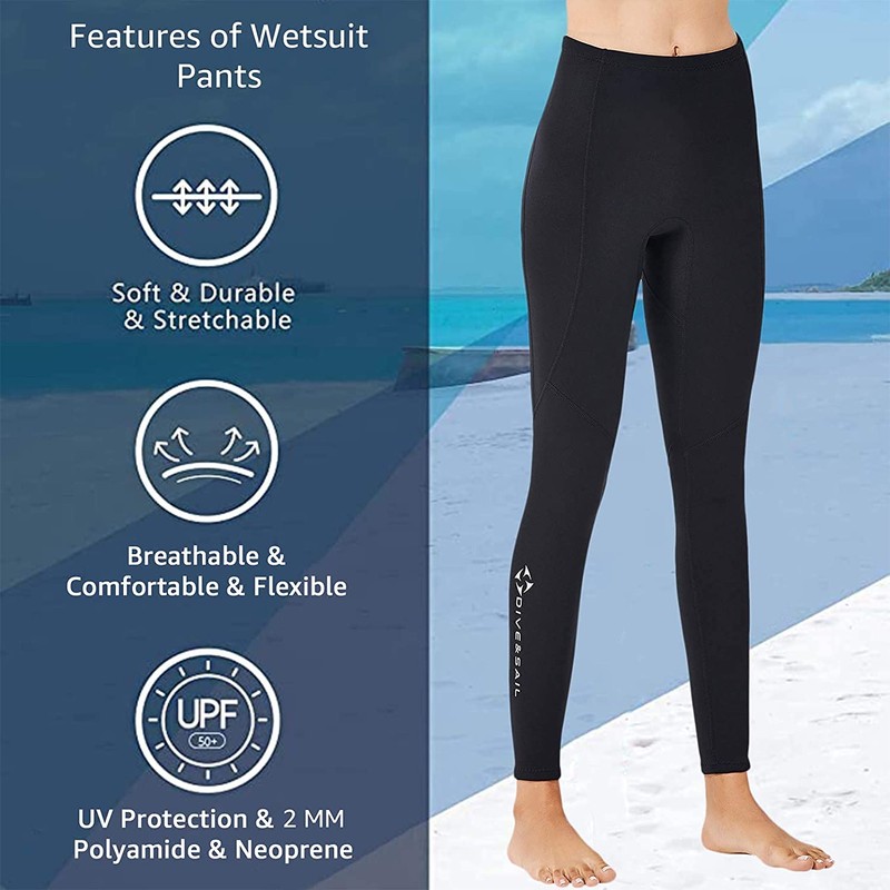 EUPTE 2mm Diving Wetsuit Pants Swimming Pants Leggings for Women