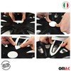 OMAC - Black White Gloss Hub Caps 16 Inch Set