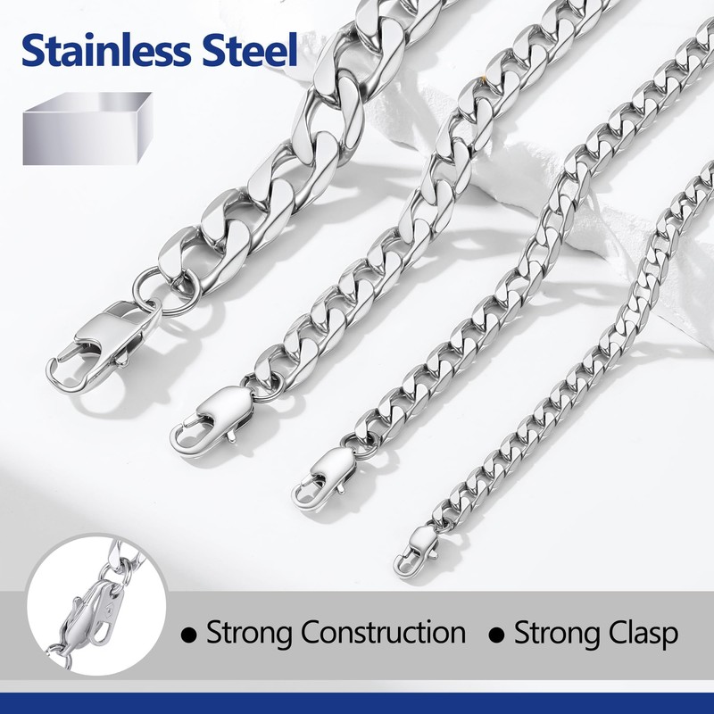 Prosteel Mens Chain Necklace for Man Stainless Steel Chains Minimalist
