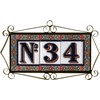 Red Blue Green Flower Ceramic Numbers & Letters House Numbers