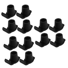 Healeved 12pcs Walker Ski Glides Anti- Nylon Foot Cushions for Standard Walkers Replacement Sliders for Enhanced Stability Wet for Seniors and Outdoor Use