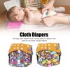2pcs Cloth Diapers 6 Layer Structure Washable Reusable Elastic Waistband