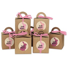 DIY Easter Bunny Boxes, Kraft Paper Gift Boxes for Easter, Gift Box for Filling, for Children and Adults