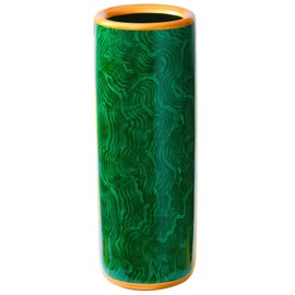 HOZUSO Umbrella Stand Umbrella Bucket Umbrella Rack Barrel Floor Vase Modern Style for Storing Canes Walking Sticks for Entryway Porch Indoor Malachite Green 24‘’High