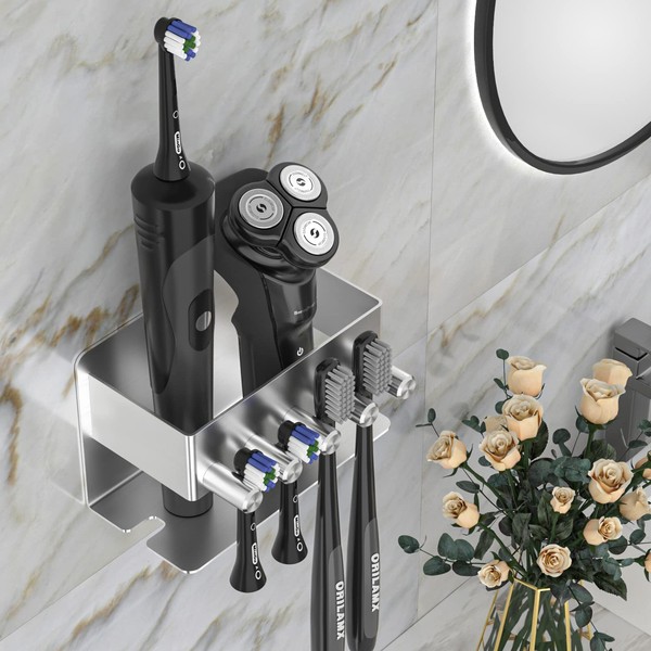 GGQ Zahnbürstenhalter Wand - Elektrische Zahnbürste Halter Ohne Bohren, Edelstahl