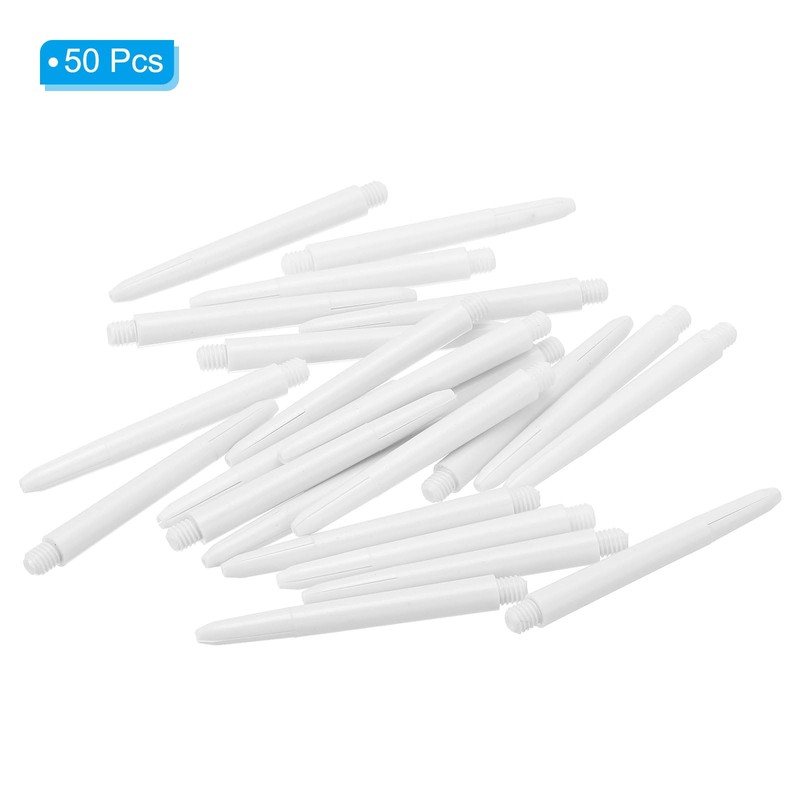 PATIKIL 53mm Plastic Dart Shafts, 50 Pack Medium 2BA Thread