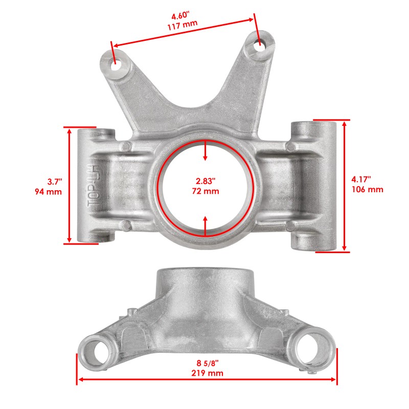 Caltric Rear Left Knuckle w/ Bearing Bushings for Polaris Scrambler