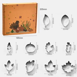 Dyiouxin Herbst Ausstechformen Erntedankfest, Erntedankfest keksausstecher Set,12 Stück Erntedankfest Cutter Set, Ausstechform aus Edelstahl, DIY Plätzchen Ausstecher, zum Ausstechen von Keksen