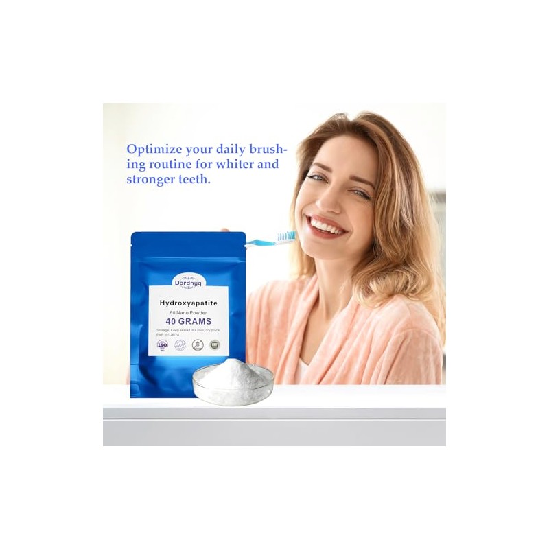 Nano Hydroxyapatite Powder for DIY Toothpaste, Teeth Whitening Repair Tooth