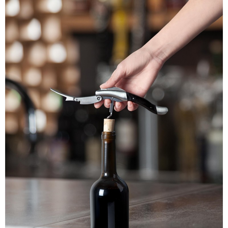 Viski Admiral Oversized Double Hinged Waiters Corkscrew Wine Opener with