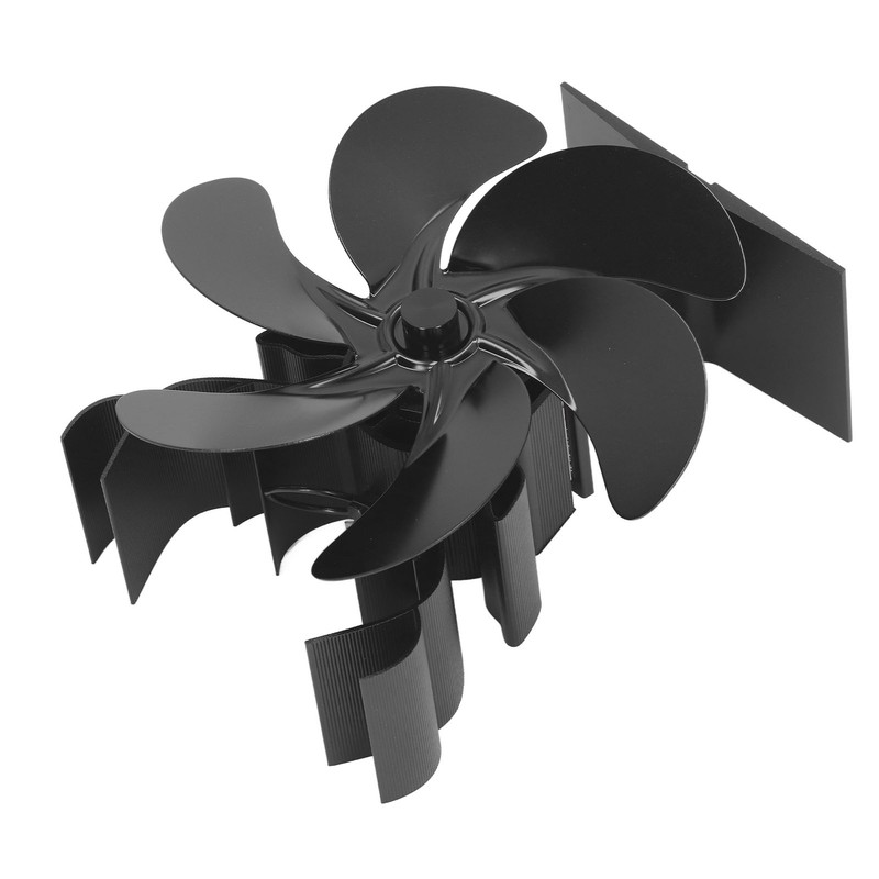 Wood Stove Fan 6 Blades Heat Powered Burning Fireplace Fan