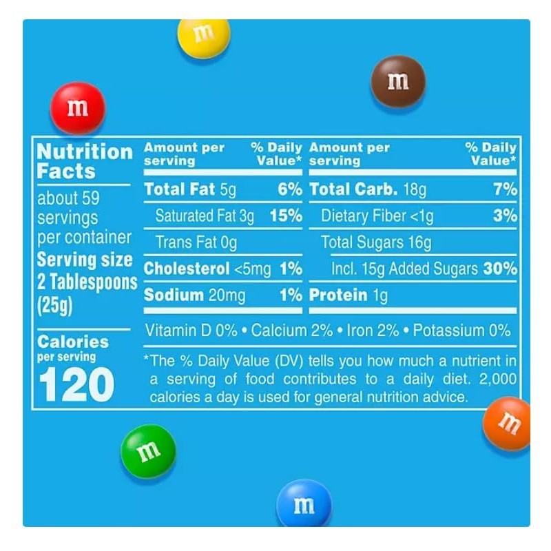 M&M Mini's 52 Oz Chocolate Candy Bulk Jars (2 Pack)