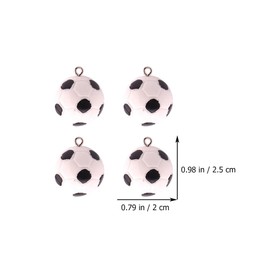 NUOBESTY 48Pcs Football & Basketball Keychain Charms, Resin Sports Pendants for DIY Crafts, Jewelry Making, Gifts, Party Favors, 0.98x2.36x0.78 Inch