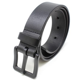 BC Belts Metal Free Full Grain Leather Belt - Hypoallergenic No Nickel and TSA Approved (Black-XXL)