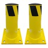 Electriduct 1 Foot Steel Pipe Safety Bollard Post Yellow/Black Stripe