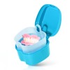 KISEER Light Blue Denture Bath Case Cup Box Holder Storage