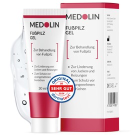 Medolin Athlete's Foot Gel - Athlete's Foot Cream Against Itching & Unpleasant Odours - With Natural Ingredients - Athlete's Foot Treatment | Lotion | For Massage on Feet, 30 ml