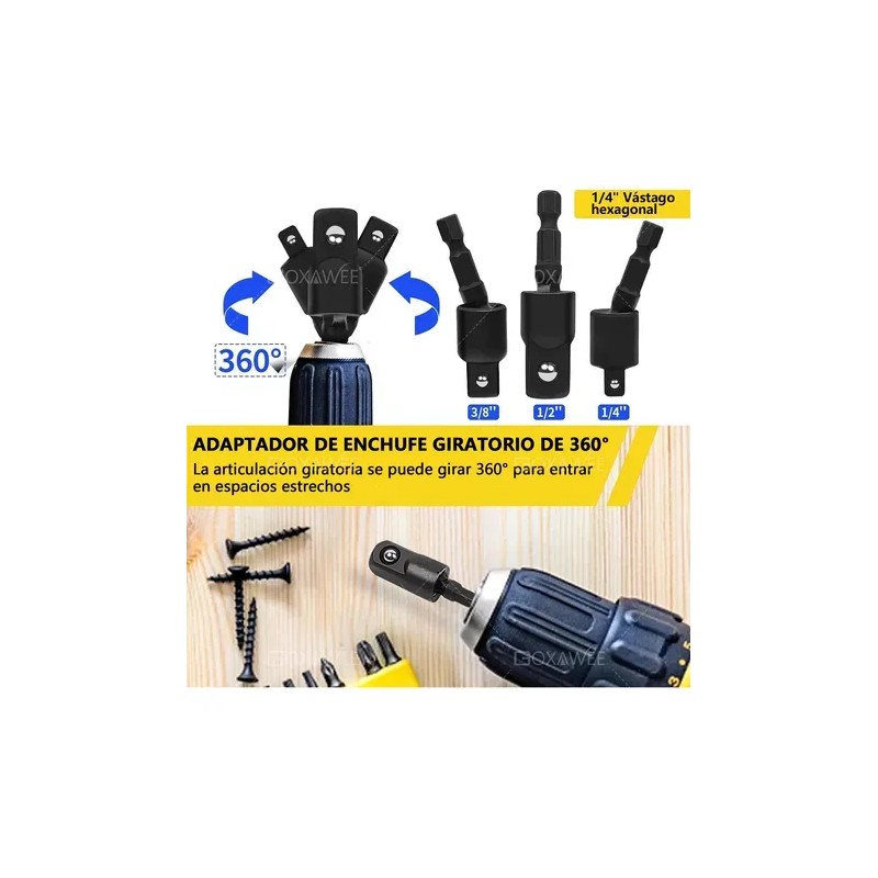 33pcs Juego Brocas Extensión Y Taladro Angular 105° Goxawee