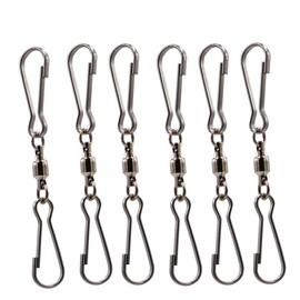 LGEGE Smooth Spinning Dual Clip Swivels Wind Spinner Hangers Spiral Tails Twisters Wind Socks, for Spinning windsocks and Any Kites, Flower pots, Plants, Bird feeders, Solar Lights, Flags