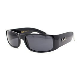 Locs Gangster All Black Classic Rectangular Cholo Sunglasses