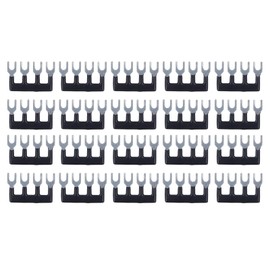 Fork Type Terminal Strip,Jumper Block Connectors Barrier Electrical Crimp Easy Install Insulated Spade Any Position Meet Different Demand Good Conductivity for Household Appliances (TB-1504)