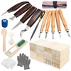 Socpuro 42Pcs Wood Carving Tools Kit, Hand Carving Knife Set