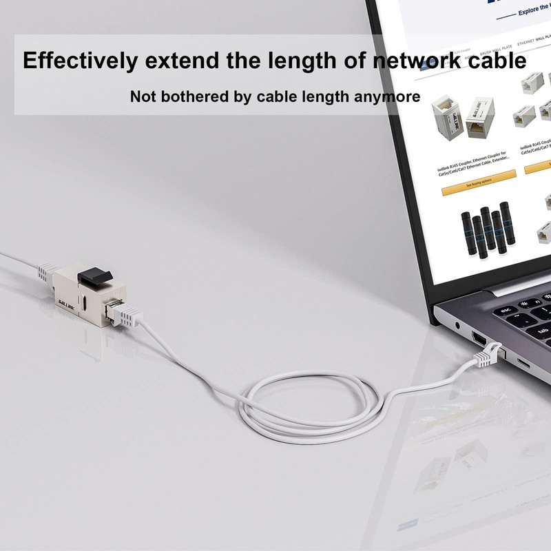 iwillink 10Gbps CAT7 Coupler RJ45 Keystone Shielded Coupler 25-Pack, Ethernet