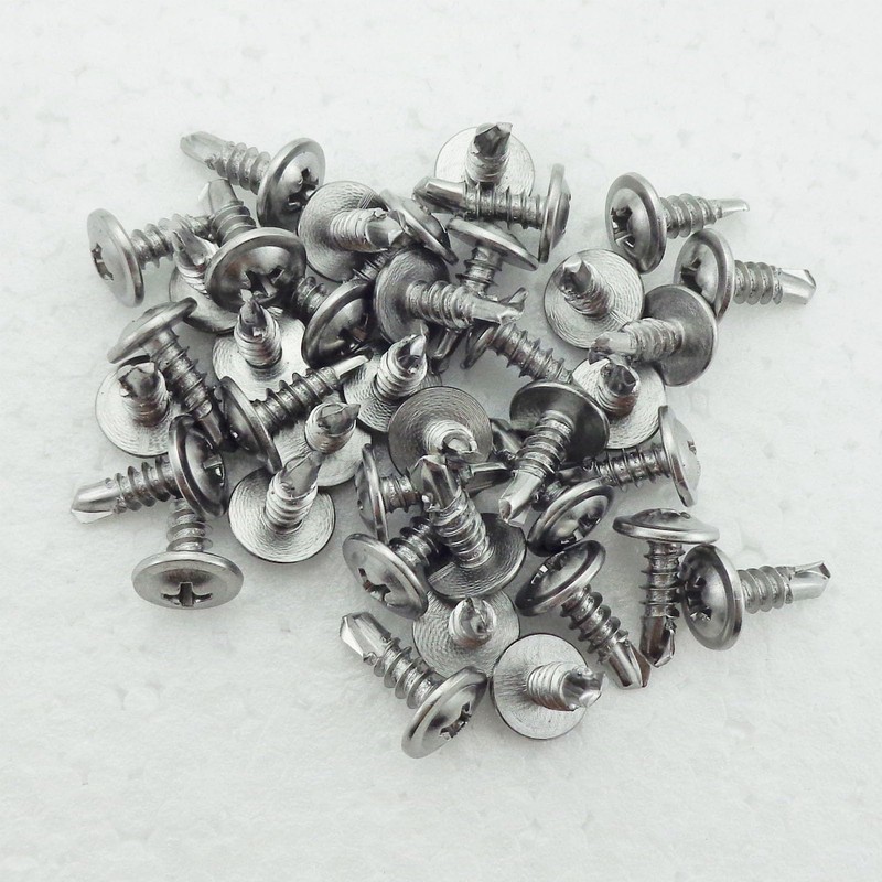Fajoeda 120PCS #8 x 1/2" Sheet Metal Screws,410 Stainless Steel