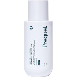 Prequel- POTENTE COMPLEJO EXFOLIANTE: La mezcla avanzada de 15% de ácidos glicólico, fítico, málico, mandélico y láctico junto con enzimas trabajan sinérgicamente para renovar ópticamente la textura