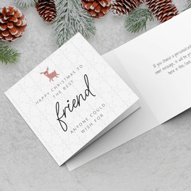 Happy Christmas to the best Friend anyone could wish for Christmas Card | Cute Christmas Card | Xmas Card For Friend | Christmas Card For Best Friend | Bestie Christmas Card