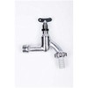 bath & more 150012326 Outlet Valve 1/2 Inch Matt Chrome Brass with Socket Spanner Upper Part