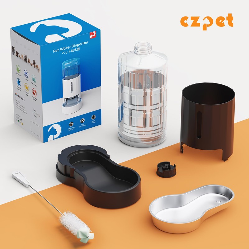 CZPET Dog Water Bowl Dispenser, 8L Automatic Dog and Cat