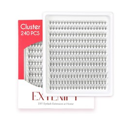 EXTENIFY 10D Individual Lashes C Curl Cluster Lashes Natural Eyelashes, DIY Eyelash Extensions at home, Individual Cluster Eye Lashes Easy to Apply (10D-MIX-C Curl)