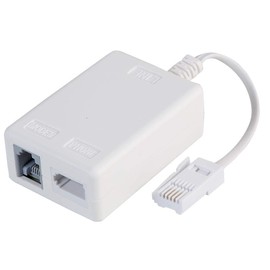 RGB Networks Ltd ADSL 2+ Micro Filter splitter with Trailing Wire Phoneline Broadband WIFI Router Modem telephone Adaptor Plug High Performance RJ11 and BT Phone Jack Connectors Premium Quality