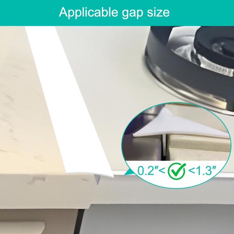 Stove Gap Covers, 2PACK Kitchen Silicone Oven Gap Filler -