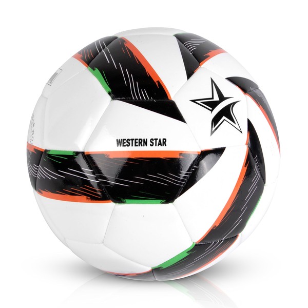 Western Star Soccer Ball Size 4 & Size 5 - Official Match Weight and Size - Performance Match and Training Soccer Ball - Fusion Bond - Advanced Thermal Bonded Design…